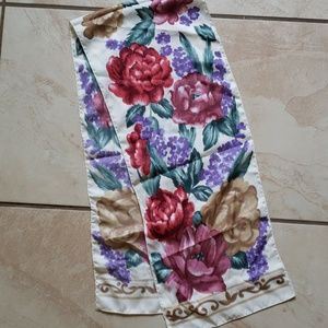 Vintage Floral Silk Scarf